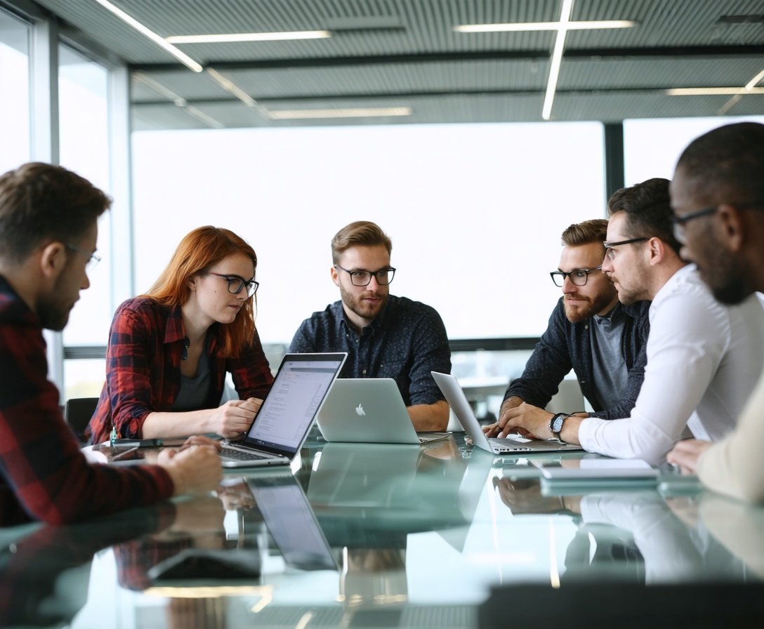 Команда AI Training Hub Pro во время мозгового штурма